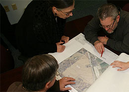 people looking at a plan