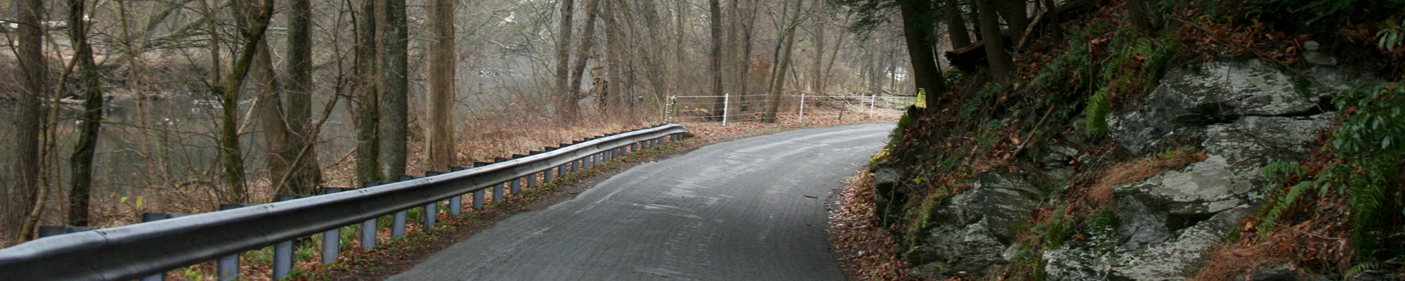 curved road with steep slopes