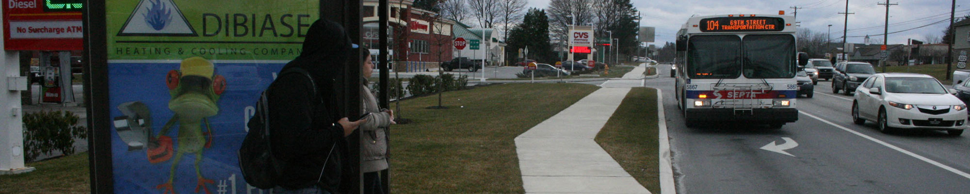 people waiting for a bus